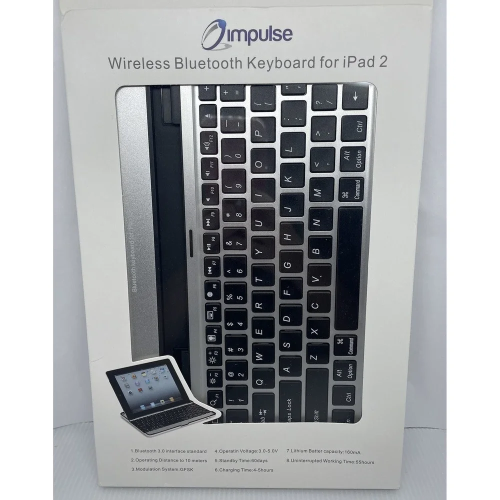 Vintage Impulse Wireless Bluetooth Keyboard For iPad 2 New In‎ Box